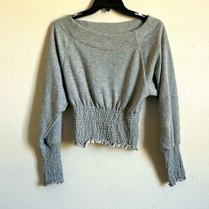 Out From Under by Urban Outfitters | Cropped Boat Neck Sweatshirt Top